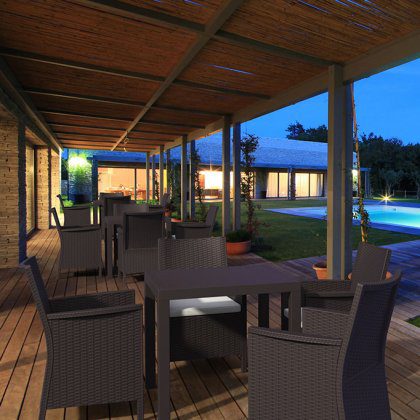 2 Seat California Tub Chair with Cushion and Tequila Side Table Package