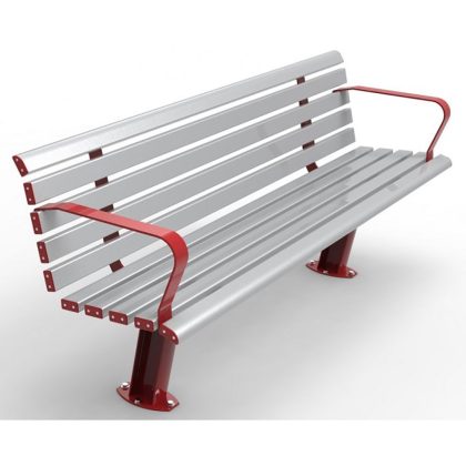 Hudson 2m Park Seat - Surface Mount