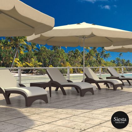 Resin Rattan Sun Lounger with Cushions 6 Piece Package with Tequila Side Table