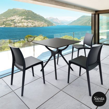 Air Outdoor Balcony Table Setting with 3 Chairs