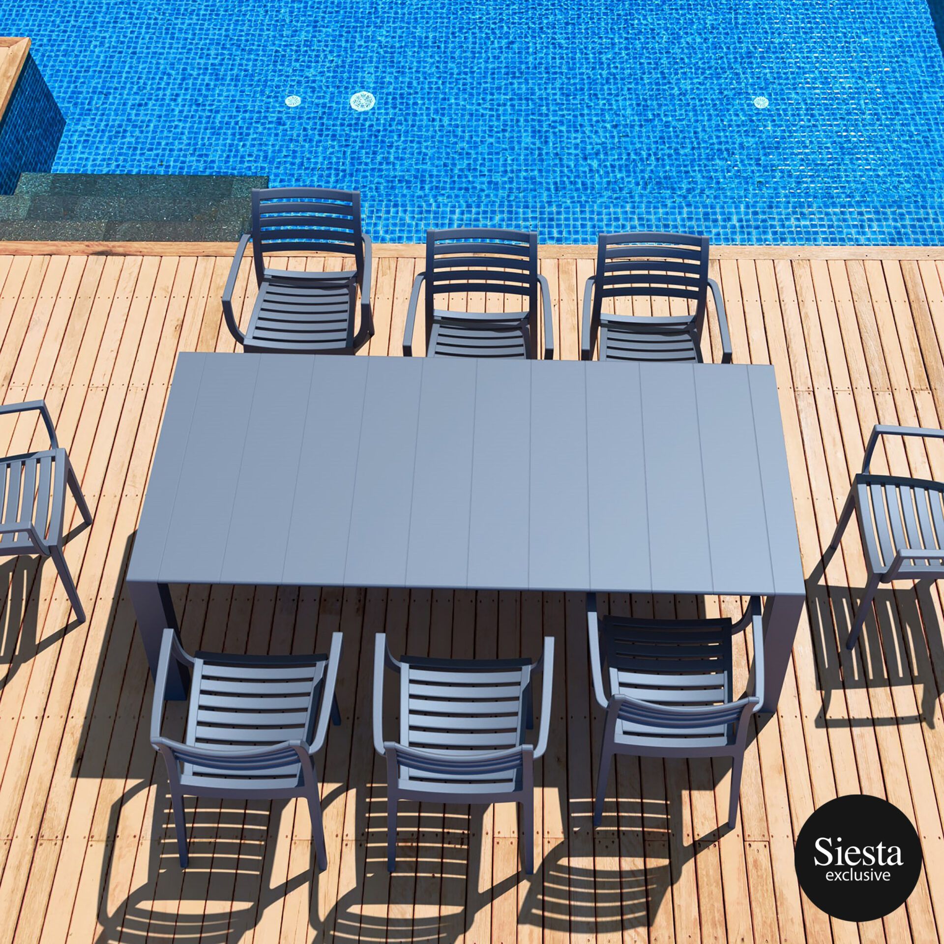 Plastic 9 Piece Vegas Table Dining Setting