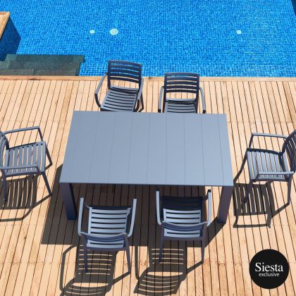 Plastic 7 Piece Vegas Table Dining Setting