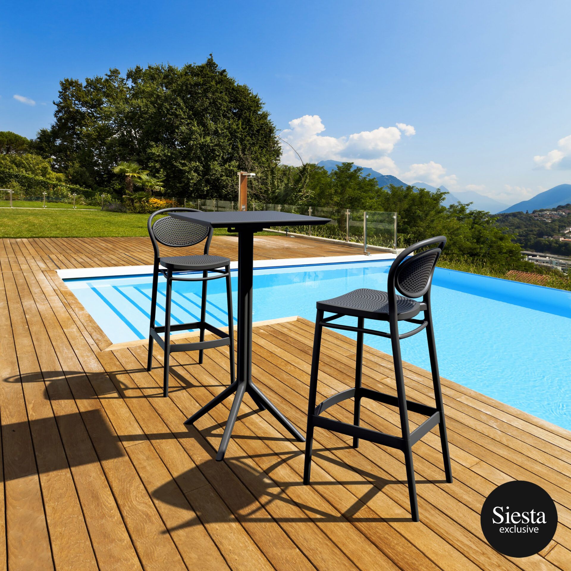 Sky Bar Table 3 Piece Set with Marcel 75 Barstools - Image 16