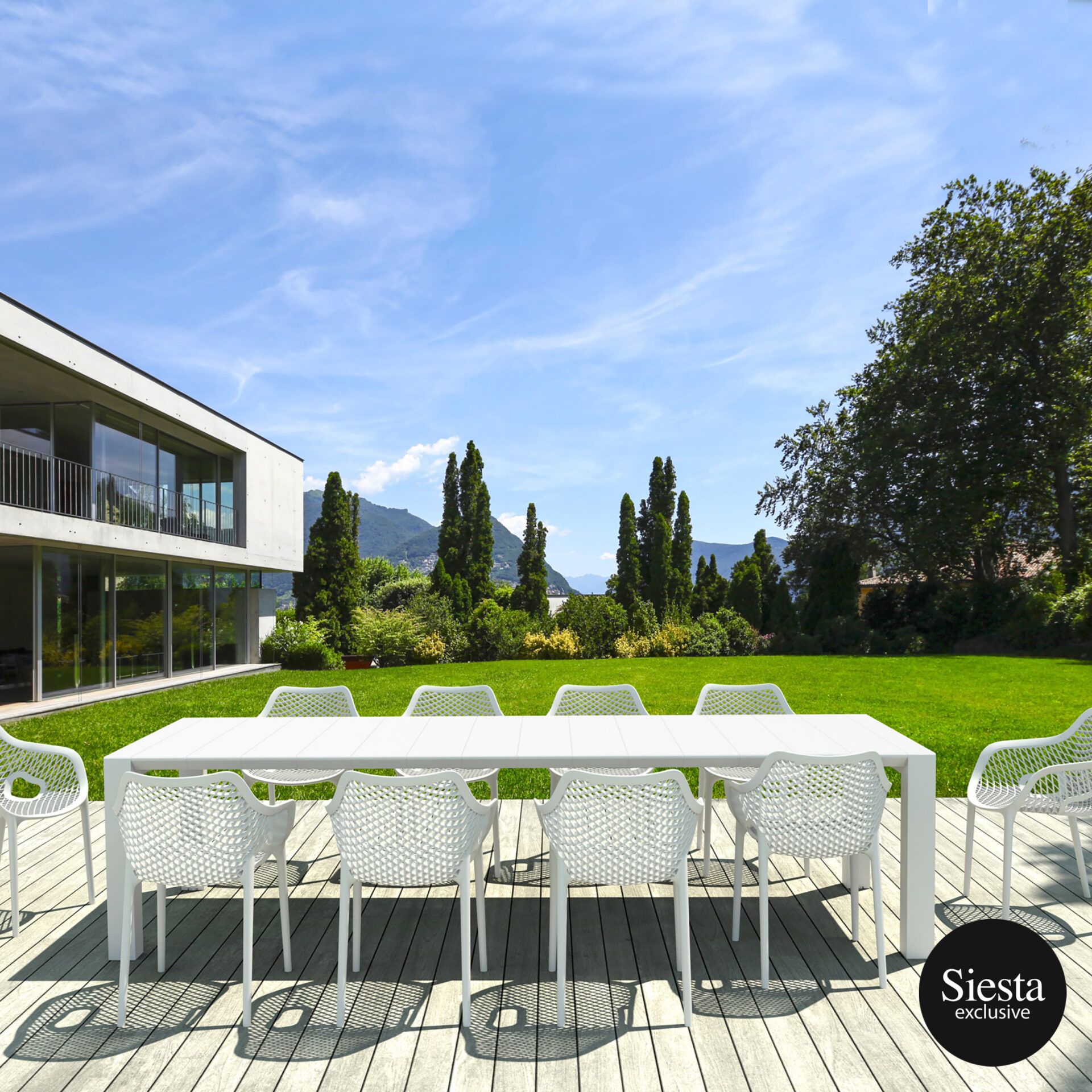 Vegas 10 Seater Dining Set with Air XL ArmchairB - Image 12