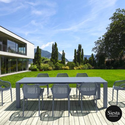Vegas 8 Seater Dining Set with Air XL ArmchairB