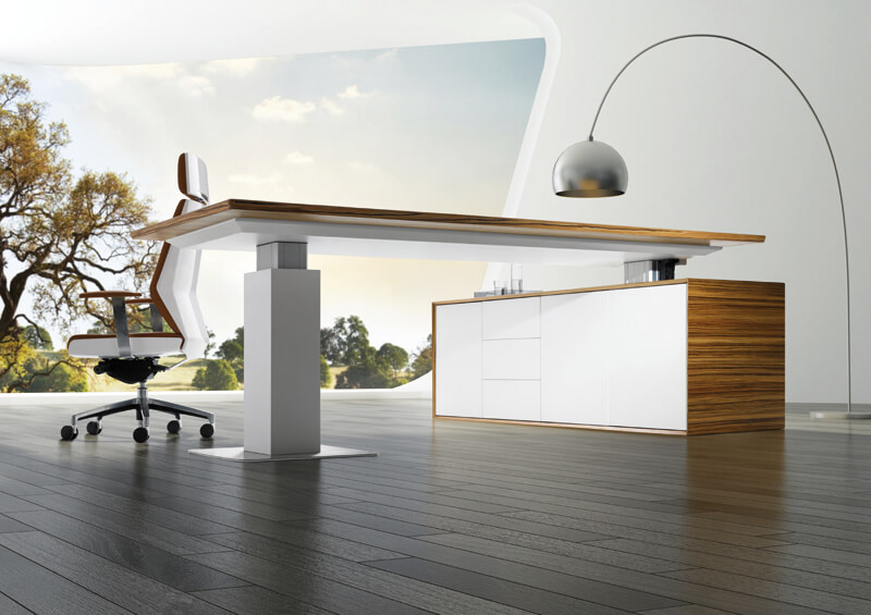 Evolution Adjustable Desk with Buffet