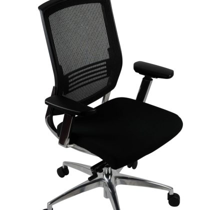 Focus Medium Back Mesh Aluminium