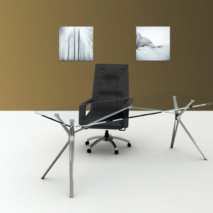 Forza Glass Top Desk