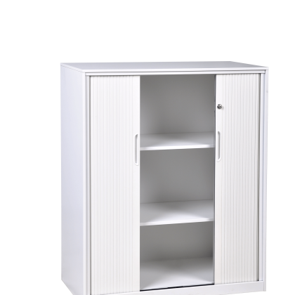 Metal Tambour Storage Cupboard