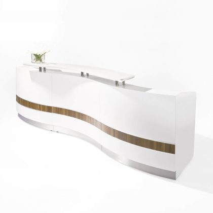 Martinique Curved Receptionist Desk