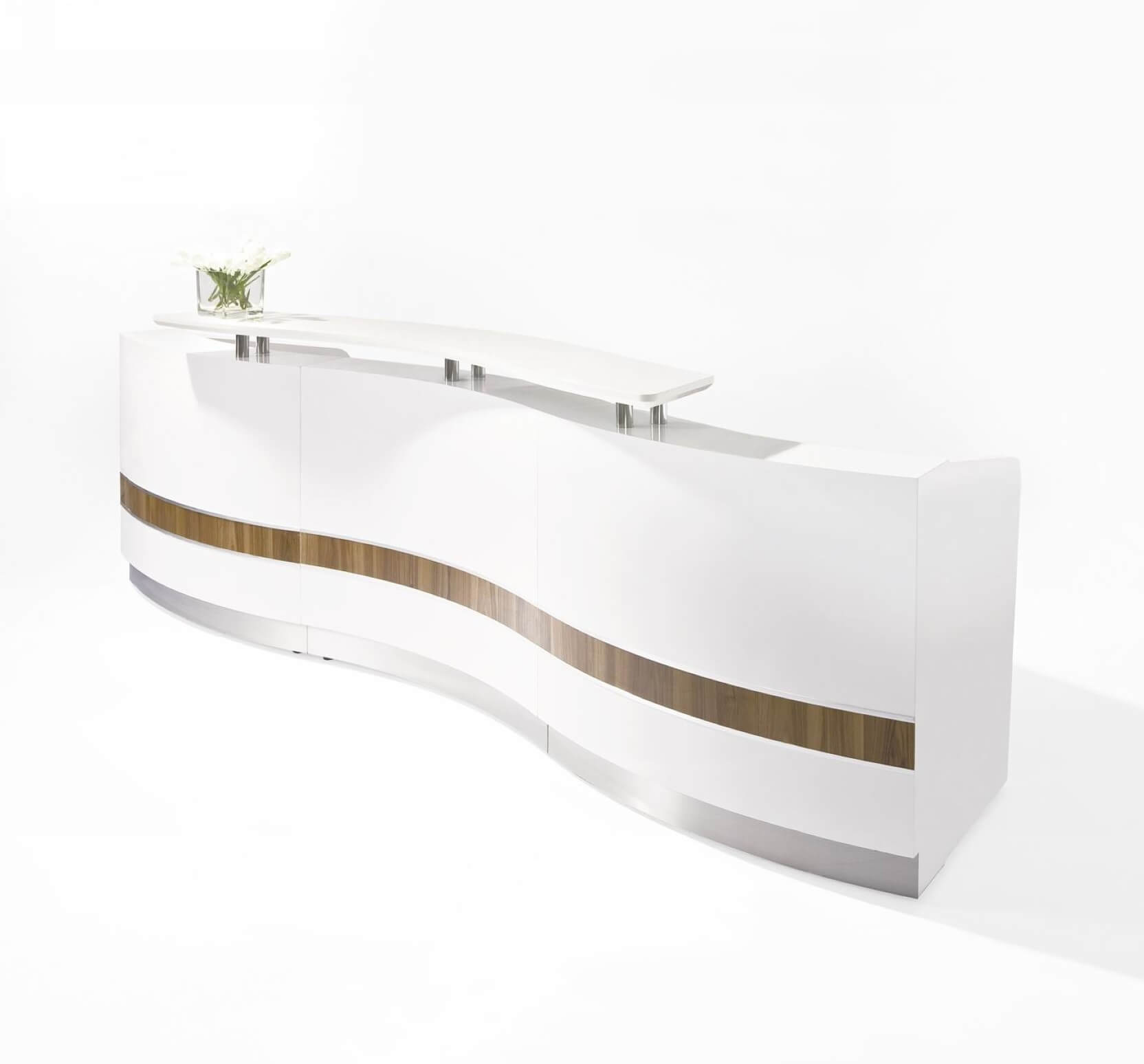 Martinique Curved Receptionist Desk